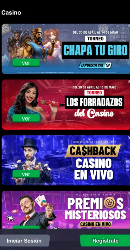 página de bonos del casino doradobet