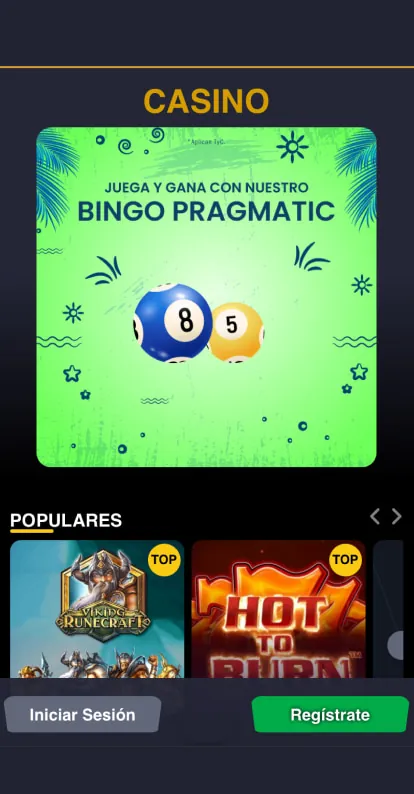 doradobet página principal del casino